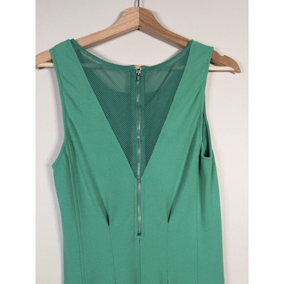 Aiko Green Sleeveless Sheath Dress Women’s Size Small Mesh Work Career Cocktail - Picture 6 of 14